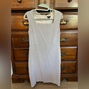 Ann Taylor Petite 4P Blue and White Striped Seersucker Women’s Sleeveless Dress